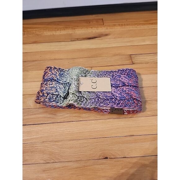 C.C Exclusives NWT Women's Cable Knit Headwrap Multi Colored Ear Warmer Headband - Picture 3 of 4